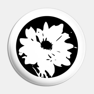 Simple monochrome circle flower Pin