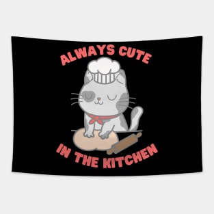 Cooking Cat Tapestry