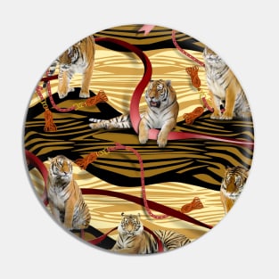 Bengal Tiger Pattern Pin