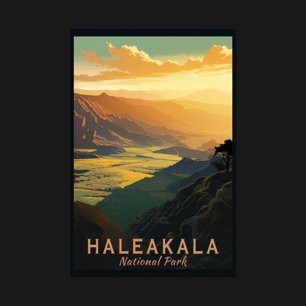 Haleakala National Park Travel Poster by GreenMary Design