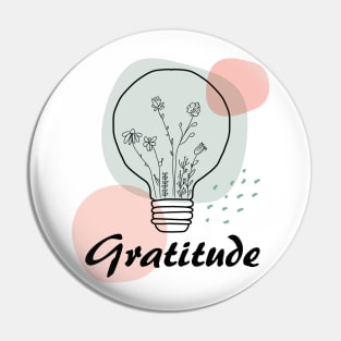 Gratitude floral light bulb, inspirational meanings Pin