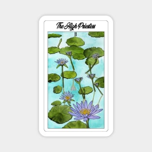 The High Priestess Lotus Card Magnet