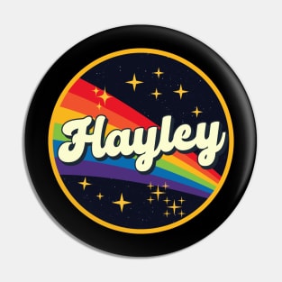 Hayley // Rainbow In Space Vintage Style Pin