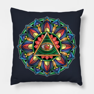 Mandala Indian triangle eye Pillow