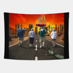 Zombie Fast Food Tapestry