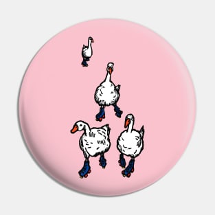 Roller Geese Pin