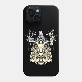 Deer and Bird Tattoo Design Phone Case