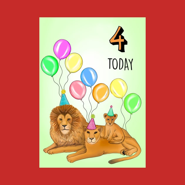 LION FAMILY 4TH BIRTHDAY by Poppy and Mabel