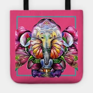 Ganesh Elephant Floral Tote