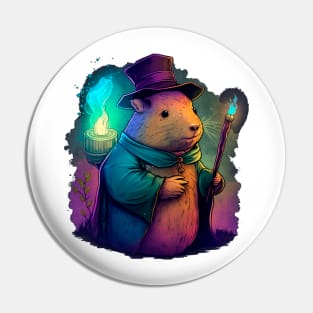 Wizard Capybara Pin
