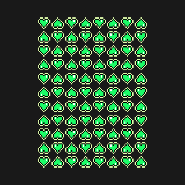 8bit hearts (green) by ControllerGeek