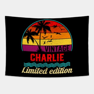 Vintage Charlie Limited Edition, Surname, Name, Second Name Tapestry