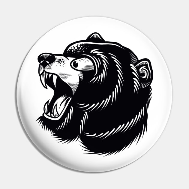 Bear head Pin by Adorline
