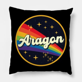 Aragon // Rainbow In Space Vintage Style Pillow