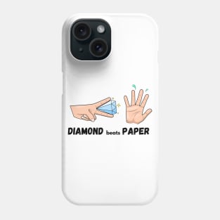 Diamond hand beats Paper hand Colored Phone Case