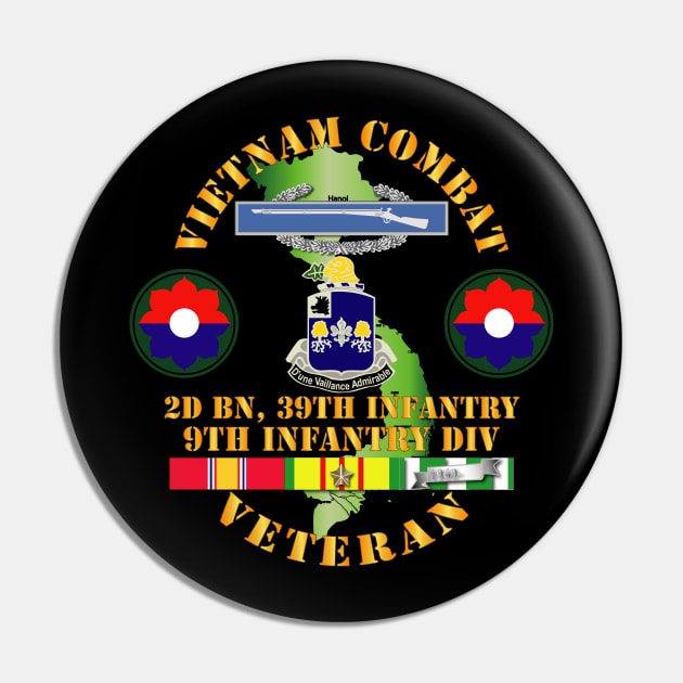 Vietnam Combat Infantry Veteran w 2nd Bn 39th Inf - 9th ID SSI Pin by twix123844