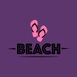 Beach Girl Flip Flop Pink T-Shirt