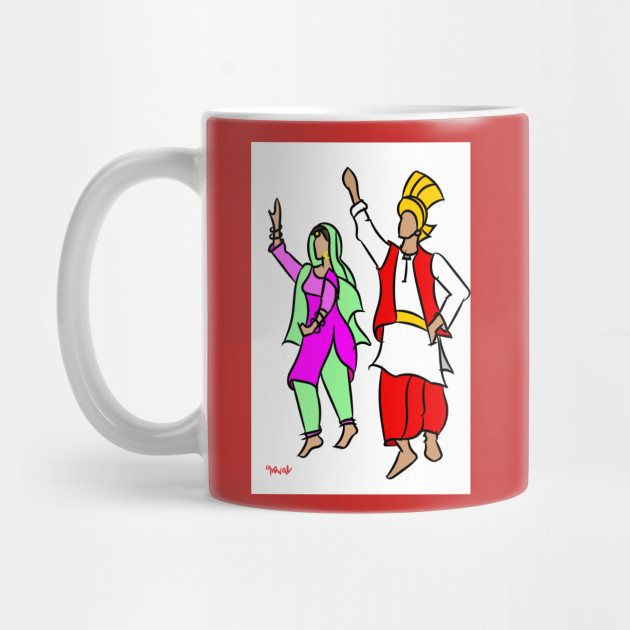 Punjabi Couple Punjabi Dance Mug Teepublic