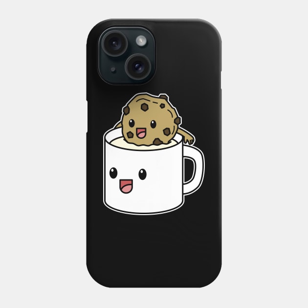 Chocolate Chips Cookie and Milk Phone Case by rudypagnel