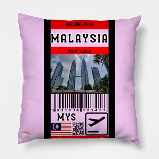 Malaysia first class boarding pass Pillow