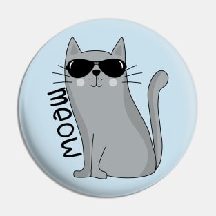 Cool Cat (Meow) Pin