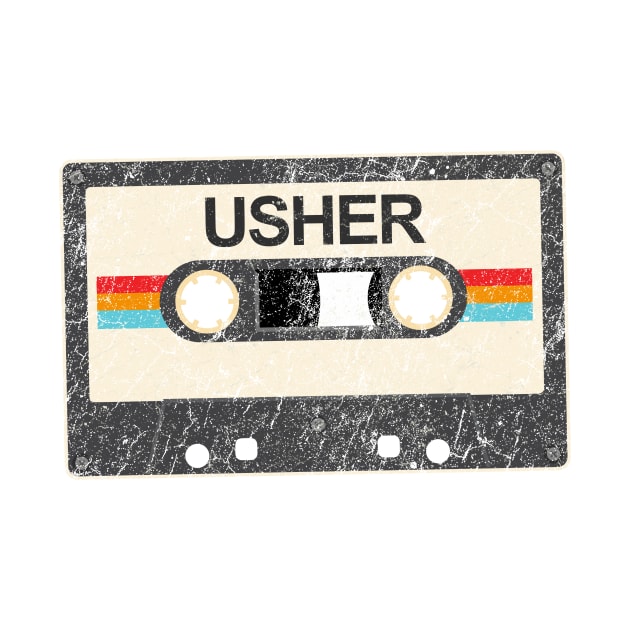 Usher kurniamarga vintage cassette tape by kurniamarga.artisticcolorful