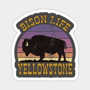 Bison Life Yellowstone Magnet