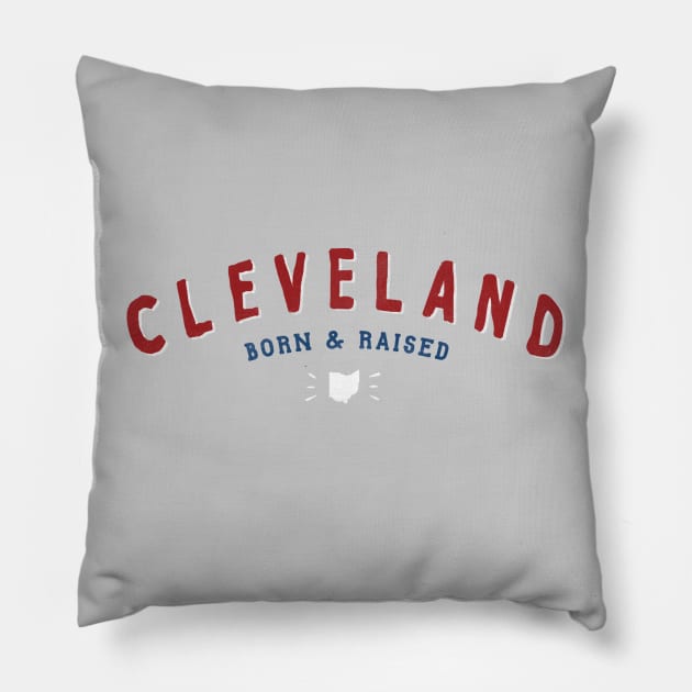 Cleveland Born & Raised Pillow by kaitlinmeme