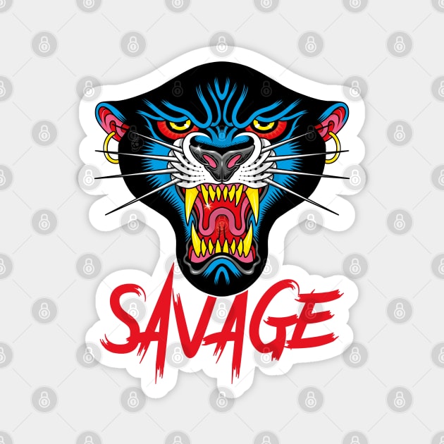 Savage Phanter Traditional Tattoo Magnet by Creative Style