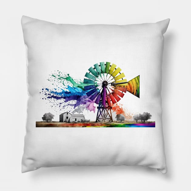 Windmill Pillow by Urban Archeology Shop Gallery