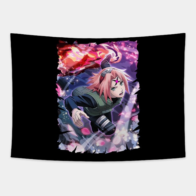 SAKURA HARUNO MERCH VTG Tapestry by Melesz.Ink Tattoo