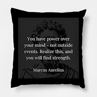 Marcus Aurelius's Empowerment: Unleashing Strength through Mind Mastery Pillow