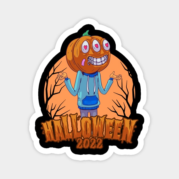 halloween pumpkin 2022 Magnet by V x Y Creative