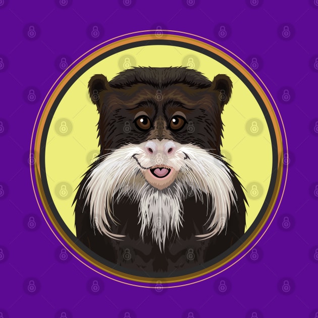 Emperor Tamarin Circle by Peppermint Narwhal