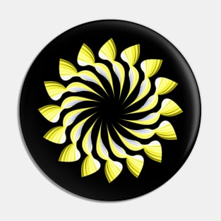 Yellow mandala Pin