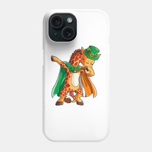 Dabbing Giraffe St Patricks Day Men Leprechaun Irish Phone Case