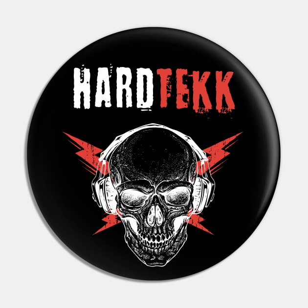 HardTek Skull Tekno 23 Pin by T-Shirt Dealer