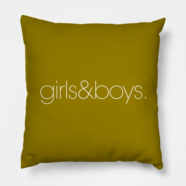 Blur girls & boys Pillow by Indie Pop