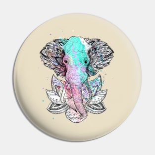 elephant in the Lotus Pin