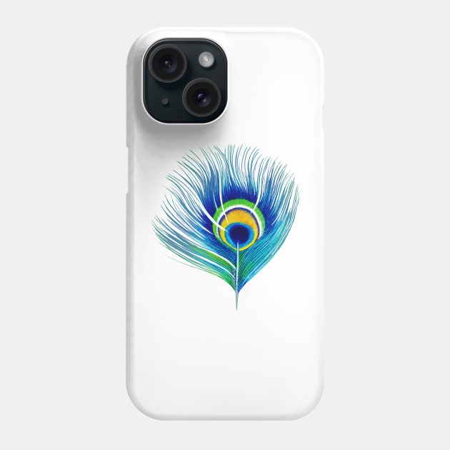 Peacock Feather Phone Case by greenoriginals