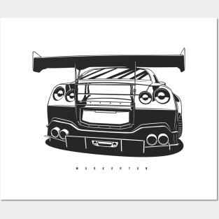 Nissan GTR Skyline Twins Rear view Street racing Poster -  Portugal