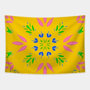 Yellow Floral Tapestry