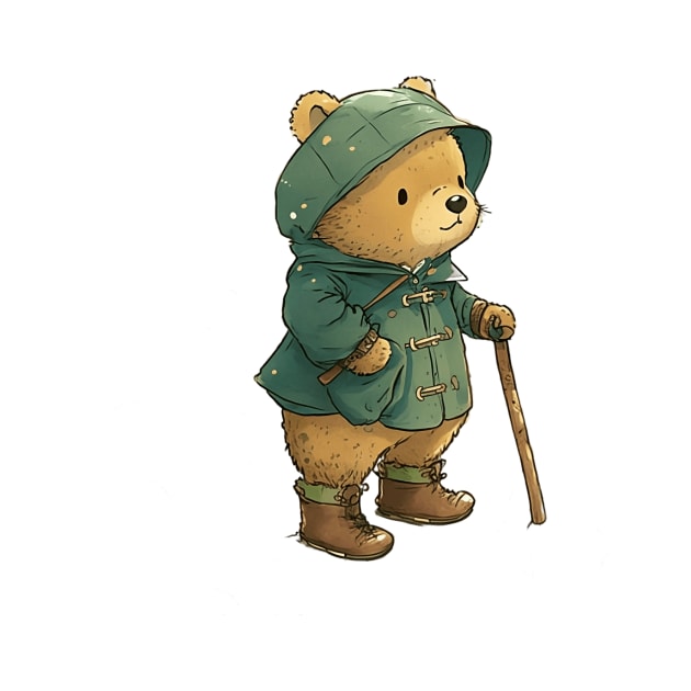 Cute Bear Cartoon Adventurer Adorable Kawaii Animal by kiddo200