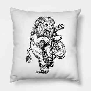 SEEMBO Lion Cycling Bicycle Cyclist Bicycling Biking Biker Pillow