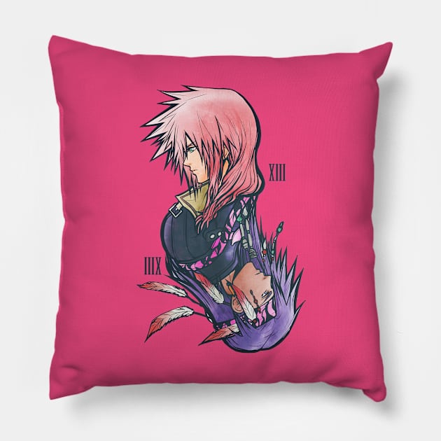 FF13 character art 2 Pillow by mcashe_art