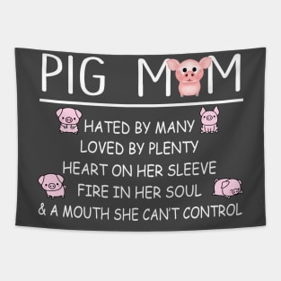 Cute Pig Mom Quotes. Tapestry