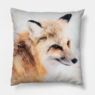 Painted Fox Pillow