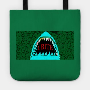 I Bite shark art Tote