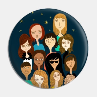 cute woman group Pin