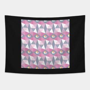 pentagons pink and silver Tapestry